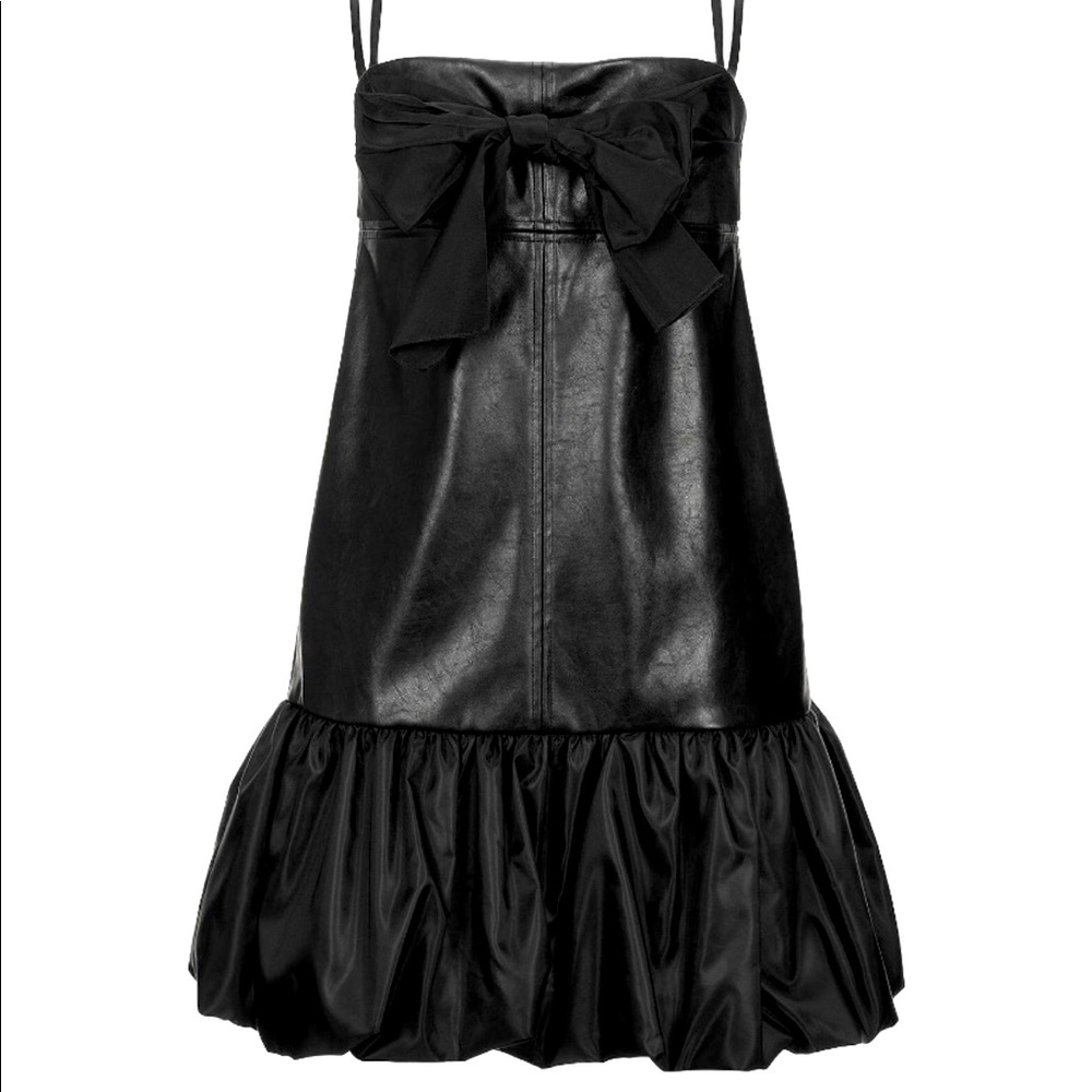 Brognano Bow Embellished Mini Dress Black Size 2 NWT